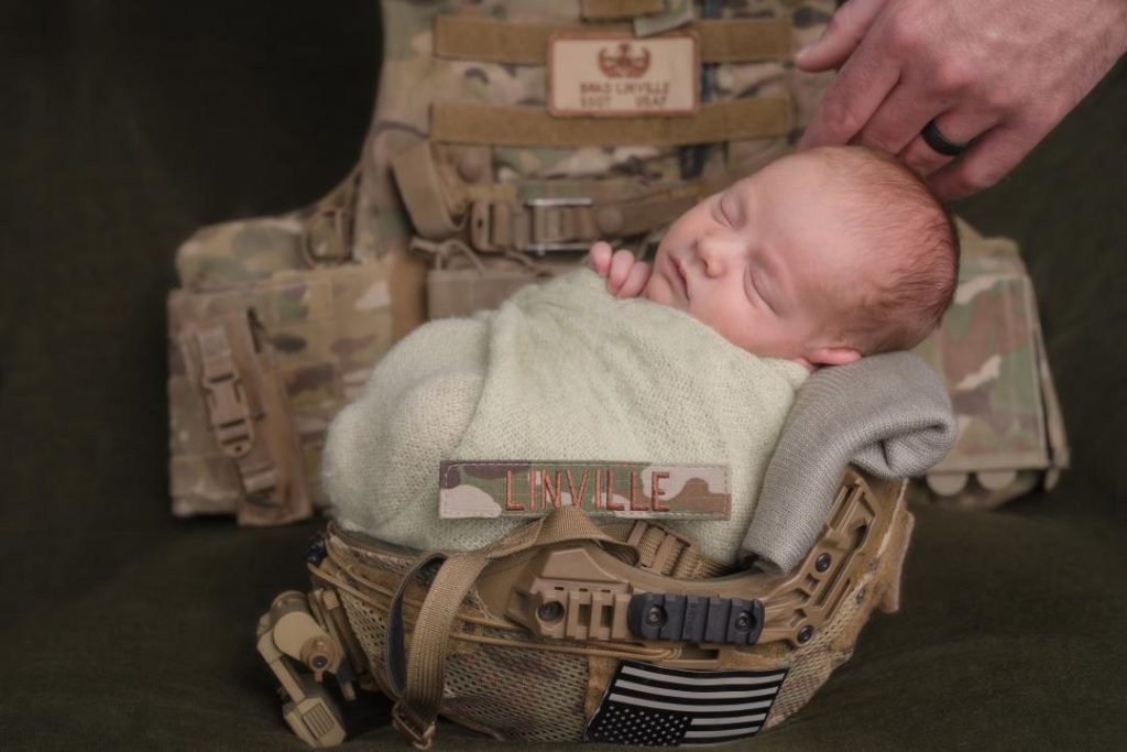 military themed newborn pictures