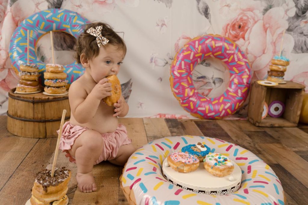 doughnut themed cake smash