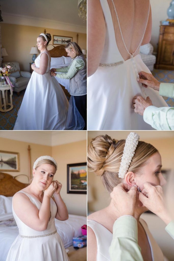 getting ready on wedding day at The Broadmoor Hotel