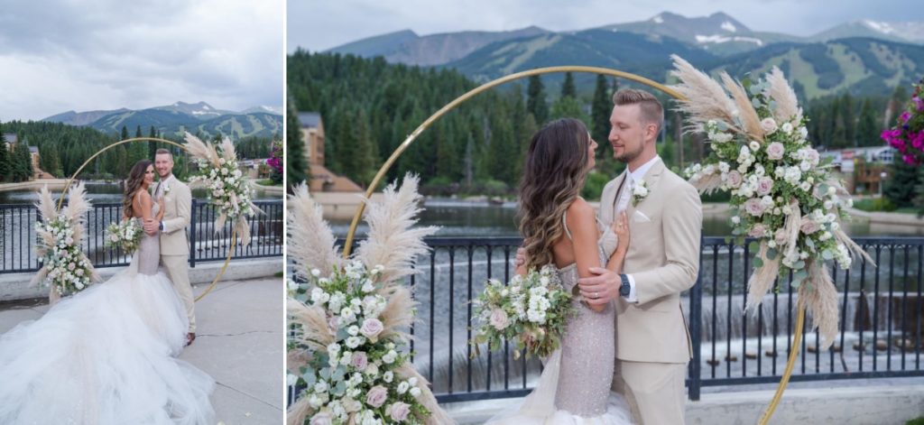 Gorgeous floral ring for colorado mountain ceremony