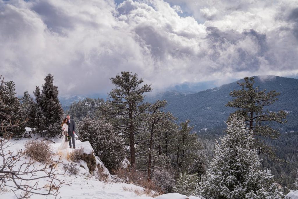 grand mountain view at Colorado elopement