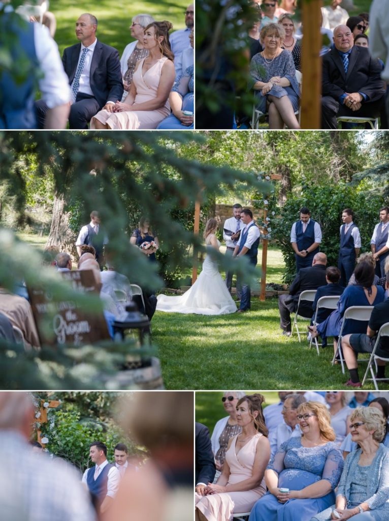 wedding ceremony at Running Creek Manor