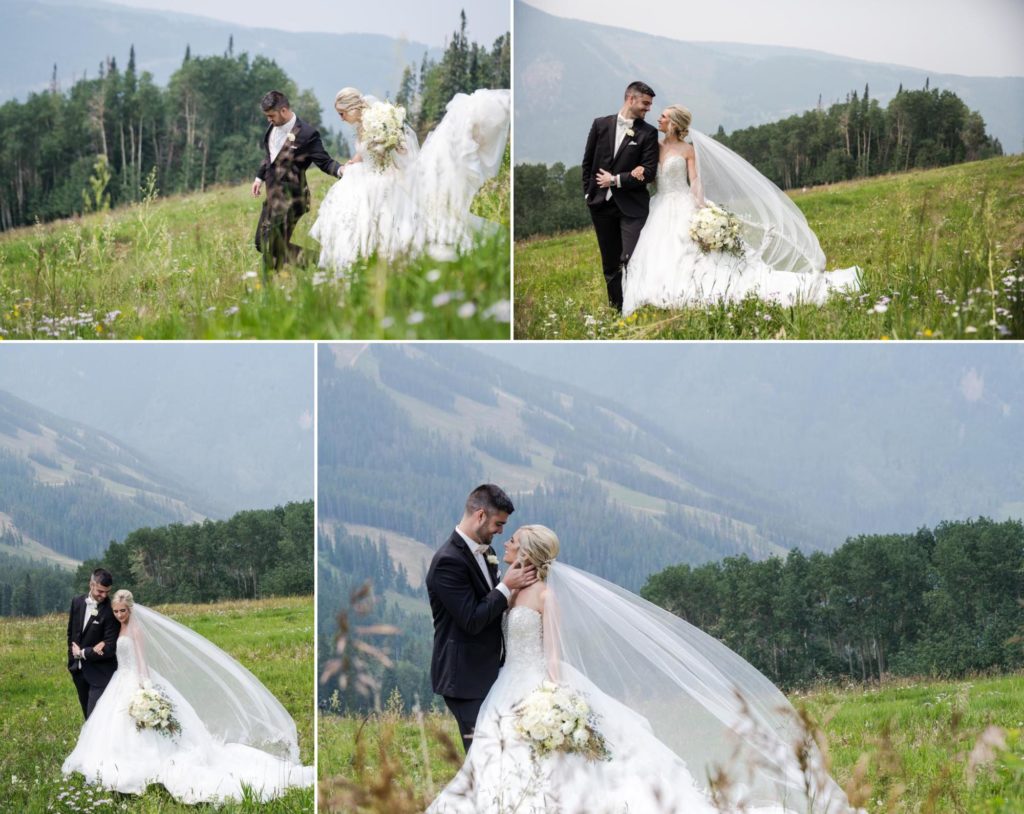 1st look for Colorado Mountain Wedding Beaver Creek