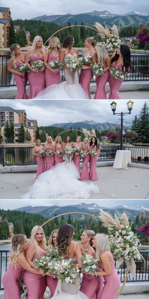 bridesmaids at Mountain breckenridge wedding