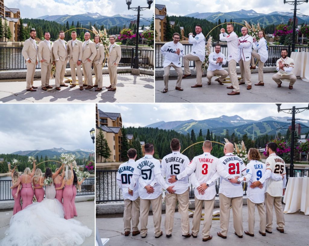 groomsmen at mountain Breckenridge wedding