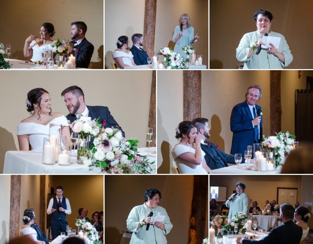 toasts at wedding at Lodge at Breckenridge