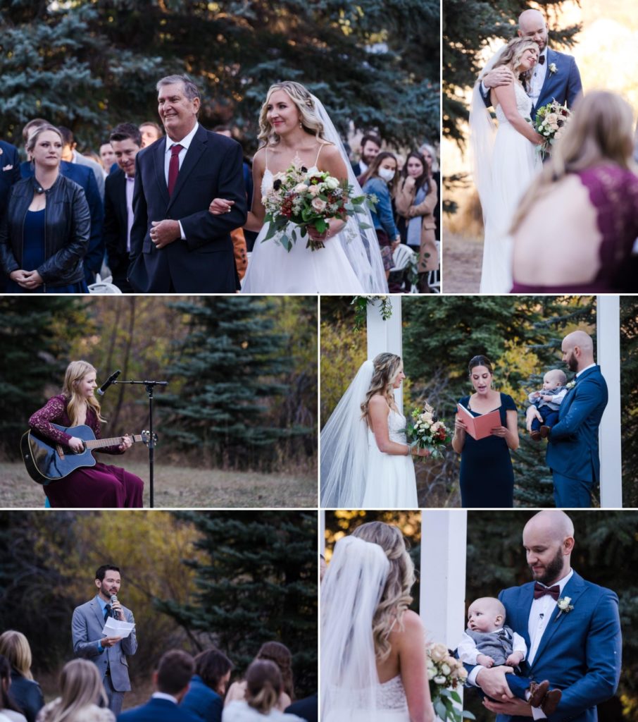 wedding ceremony at Mountain View Ranch