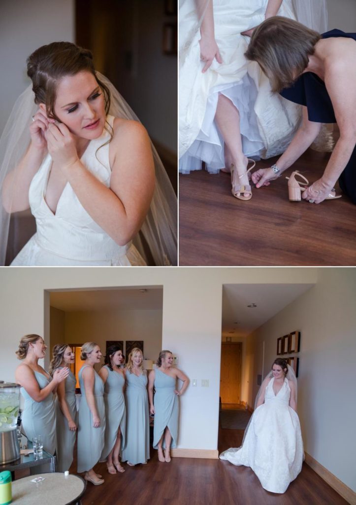 bride getting ready at Garden of the Gods Resort
