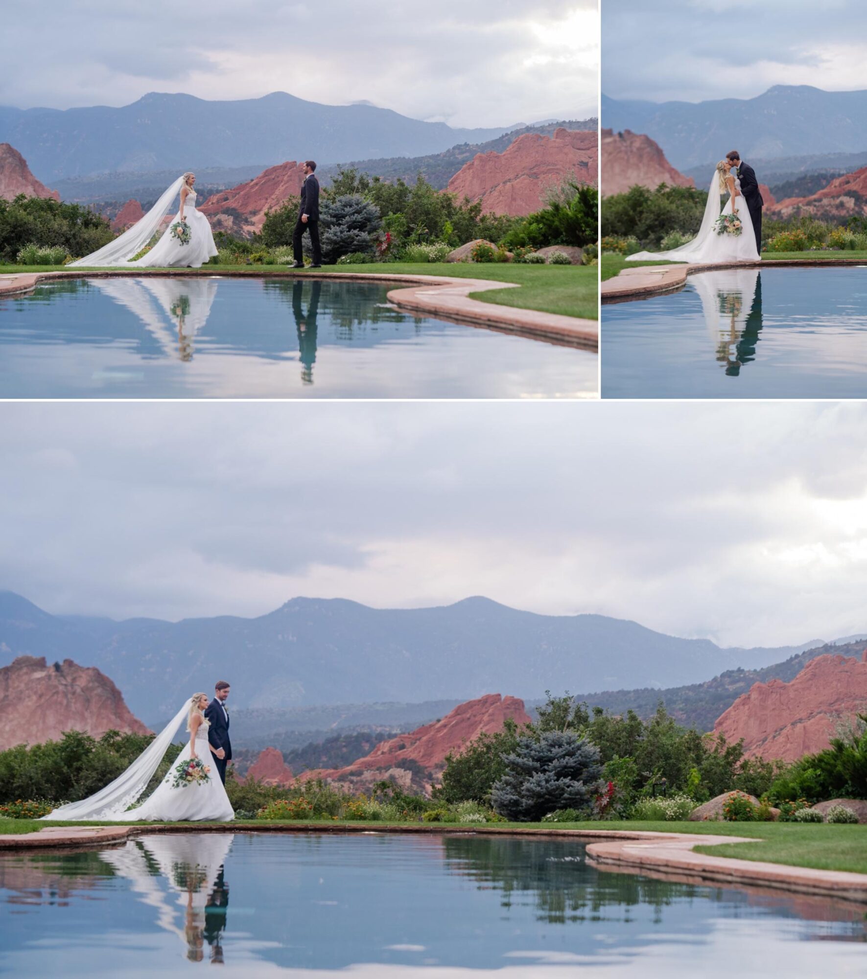 reflection pool wedding garden of the gods resort